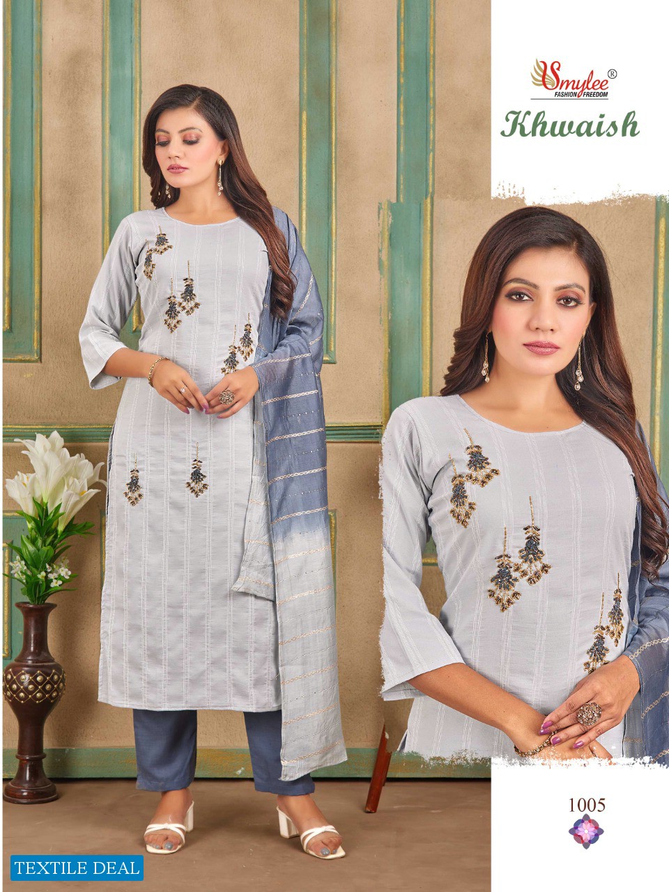 Smylee Khwaish Wholesale Full Stitched 3 Piece Salwar Suits