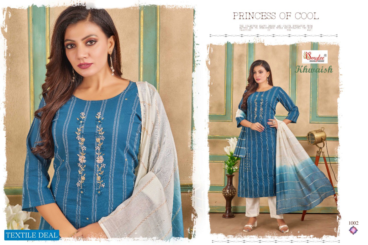 Smylee Khwaish Wholesale Full Stitched 3 Piece Salwar Suits