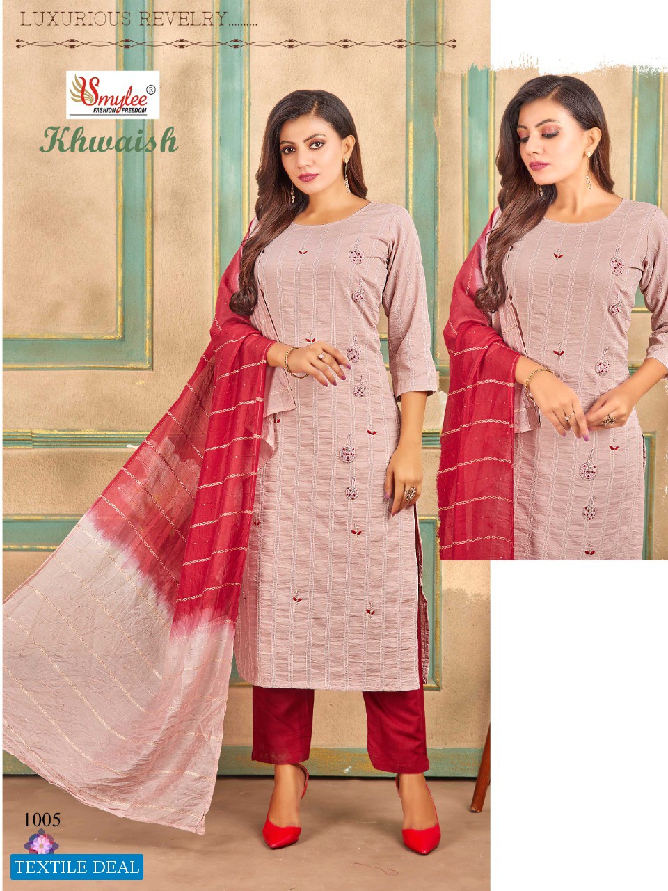 Smylee Khwaish Wholesale Full Stitched 3 Piece Salwar Suits