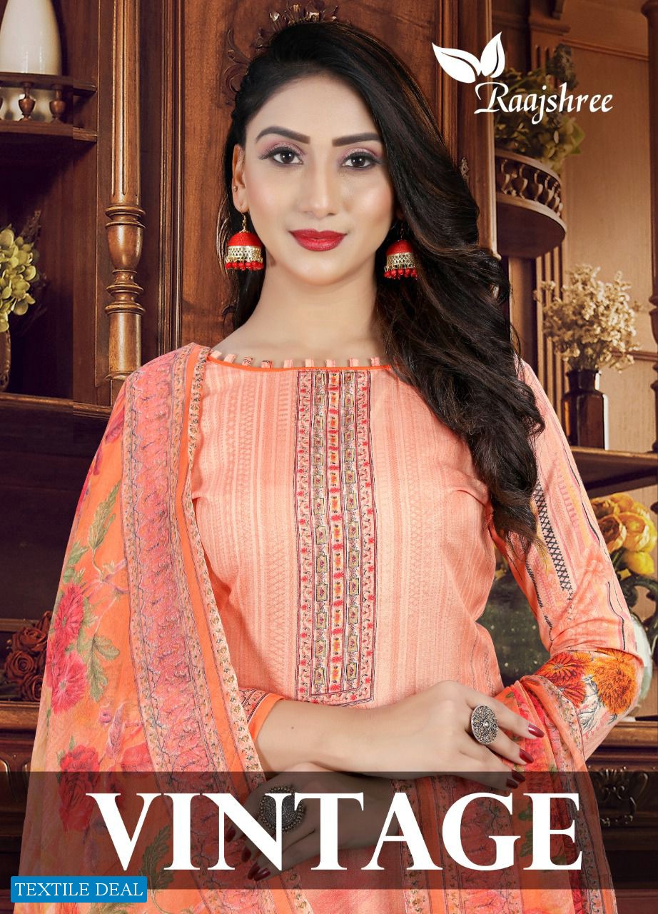 Raajshree Vintage Vol-1 Wholesale Pure Cotton Printed Dress Material