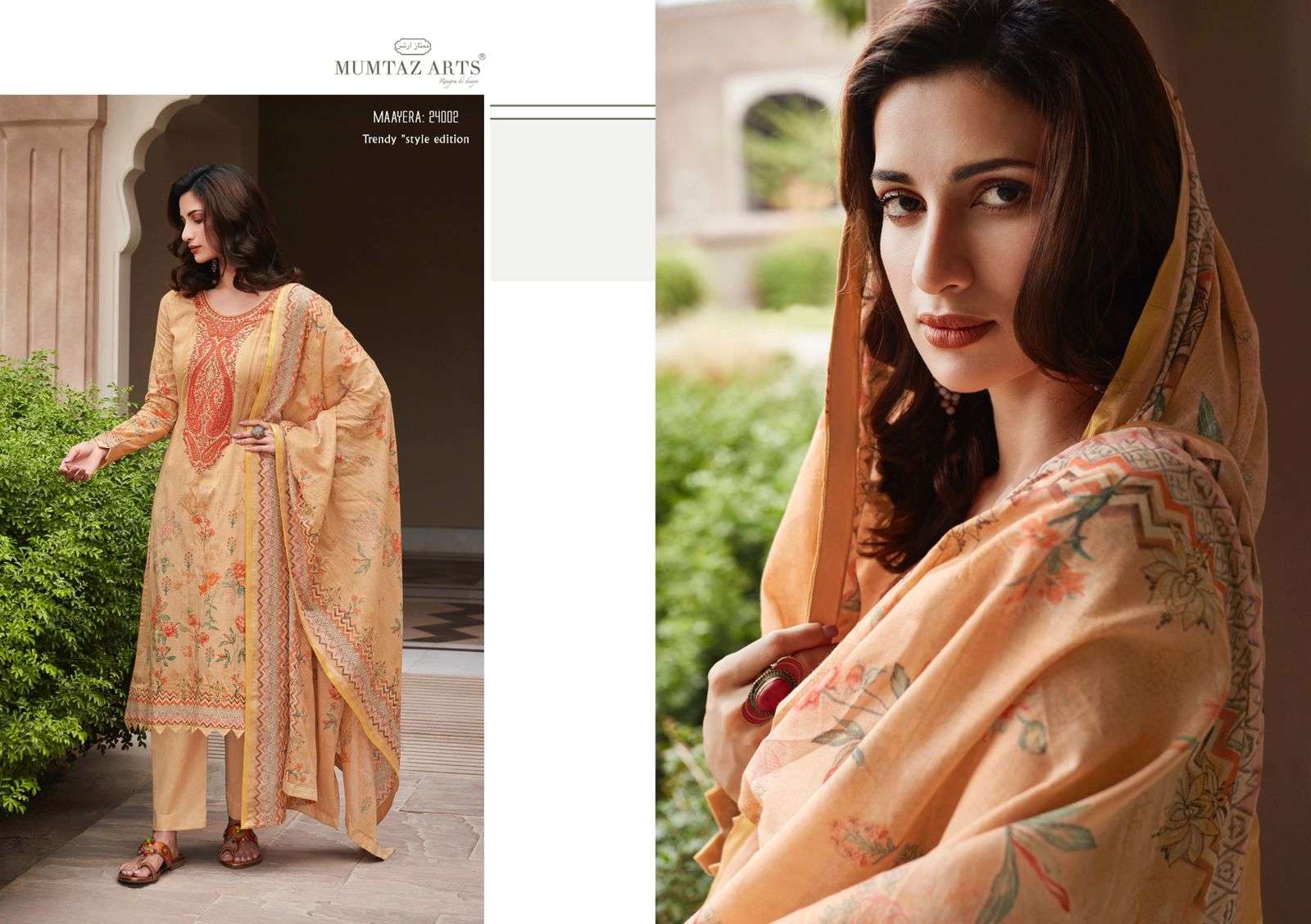 MAAYERA BY MUMTAZ ARTS LAWN COTTON EMBROIDERY FANCY SALWAR KAMEEZ
