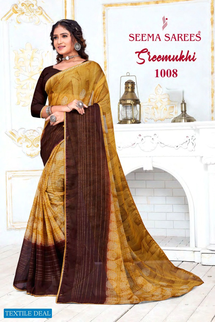 Seema Sreemukhi Wholesale Sai Chiffon Ethnic Sarees