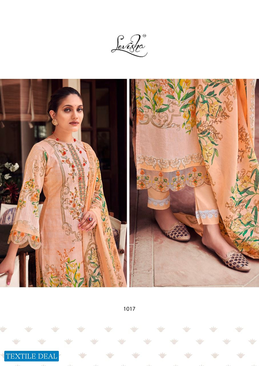 Levisha Noor-E-Ishq Wholesale Pakistani Concept Cambric Cotton Dress Material