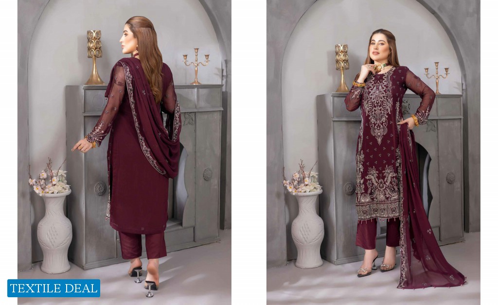 Schick Jazmin Semi Stitched Luxury Chiffon Original Pakistani Suits