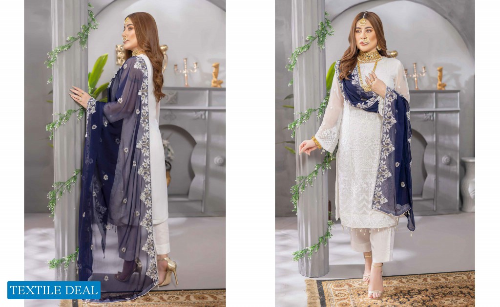 Schick Jazmin Semi Stitched Luxury Chiffon Original Pakistani Suits