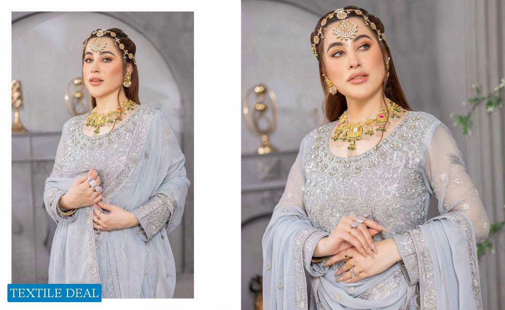 Schick Jazmin Semi Stitched Luxury Chiffon Original Pakistani Suits