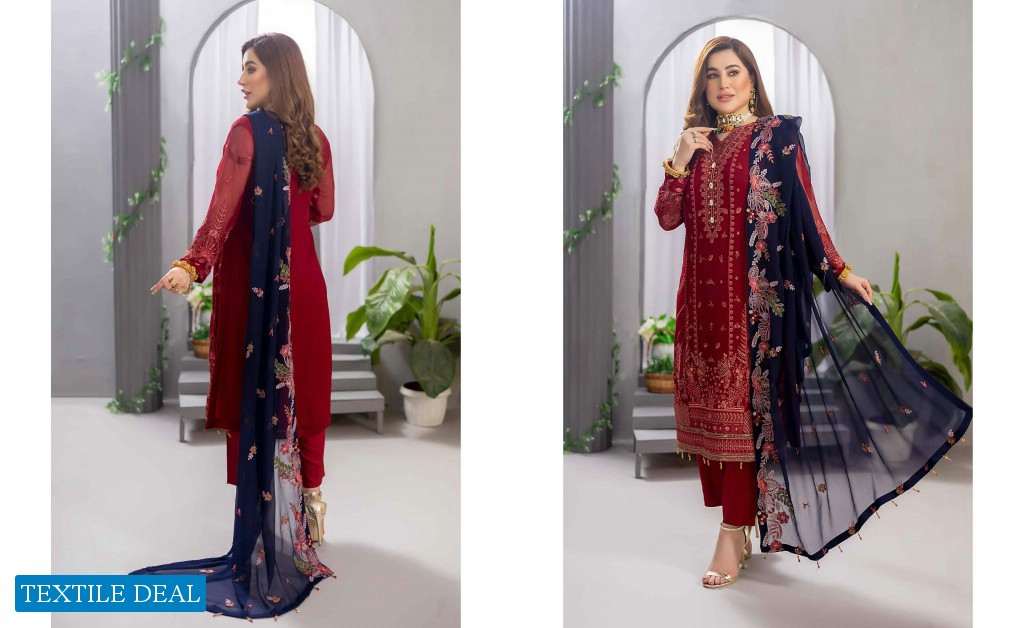 Schick Jazmin Semi Stitched Luxury Chiffon Original Pakistani Suits
