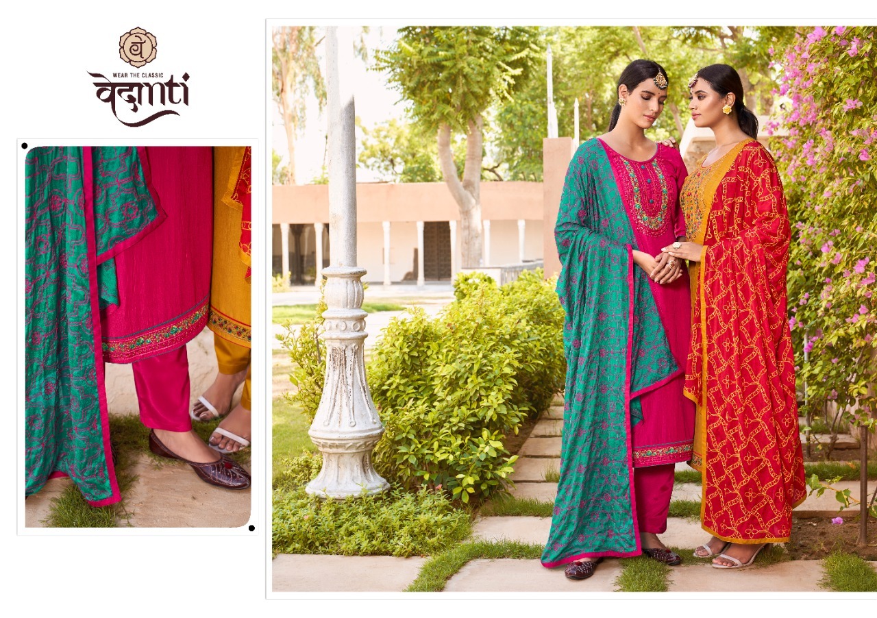 VEDANTI NAJAKAT VOL 2 PARAMPARA SILK CATCHY LOOK SALWAR SUIT CATALOG