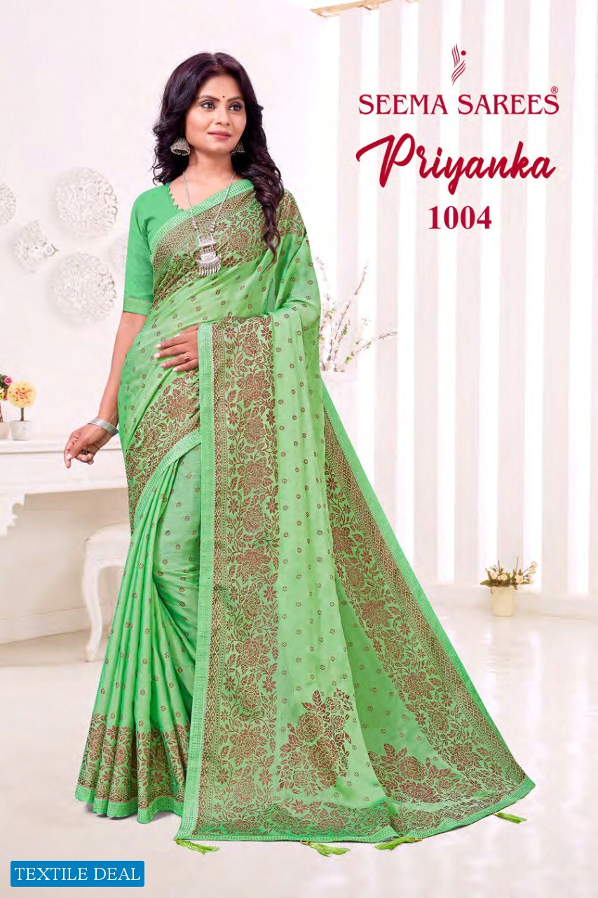 SEEMA PRIYANKA MOSS CHIFFON FANCY SAREES COLLECTION