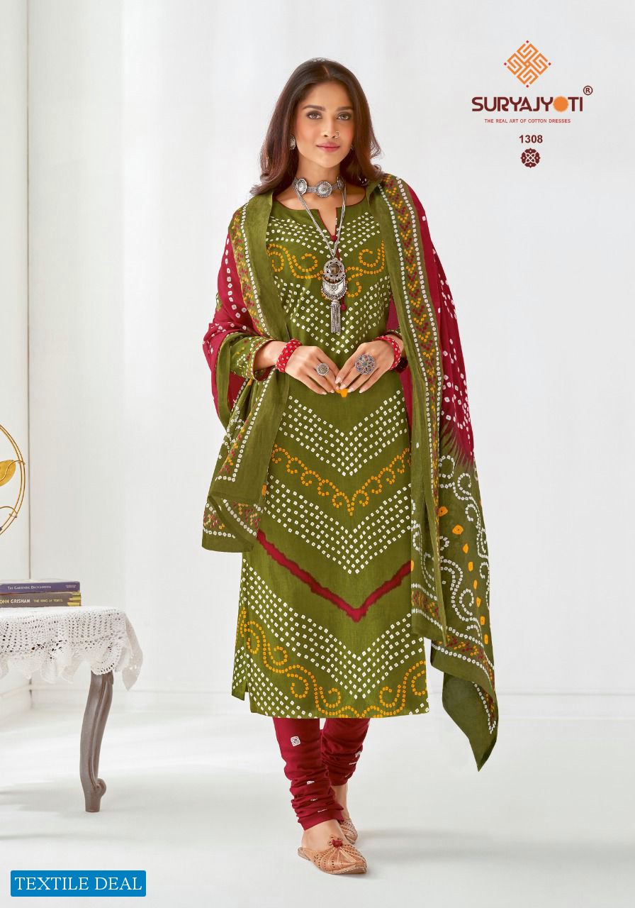 Suryajyoti Bandhani Special Vol-13 wholesale Bandhani Dress Material