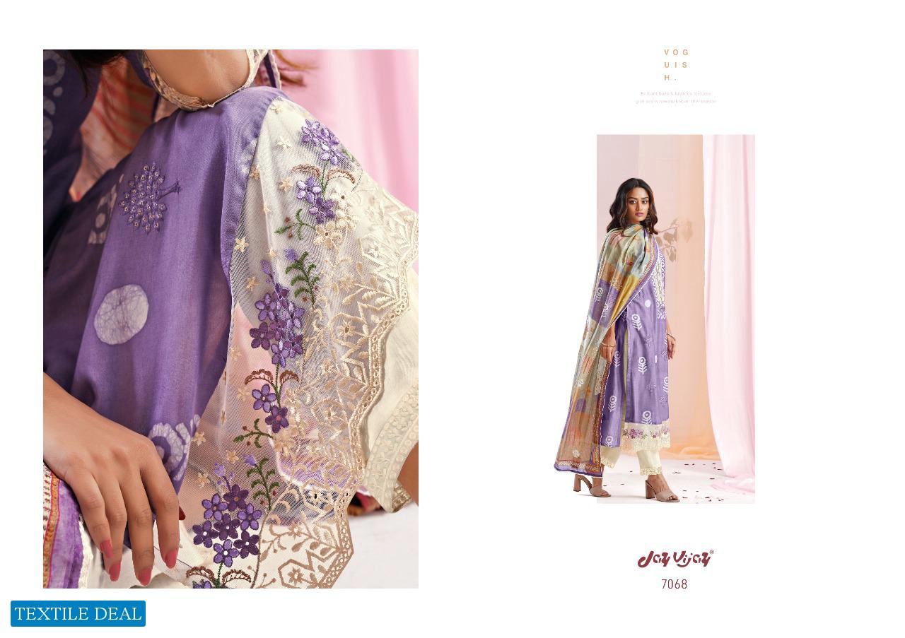 Jay Vijay New And Now Vol-5 Wholesale Pure Moga Silk Daman Work Salwar Suits
