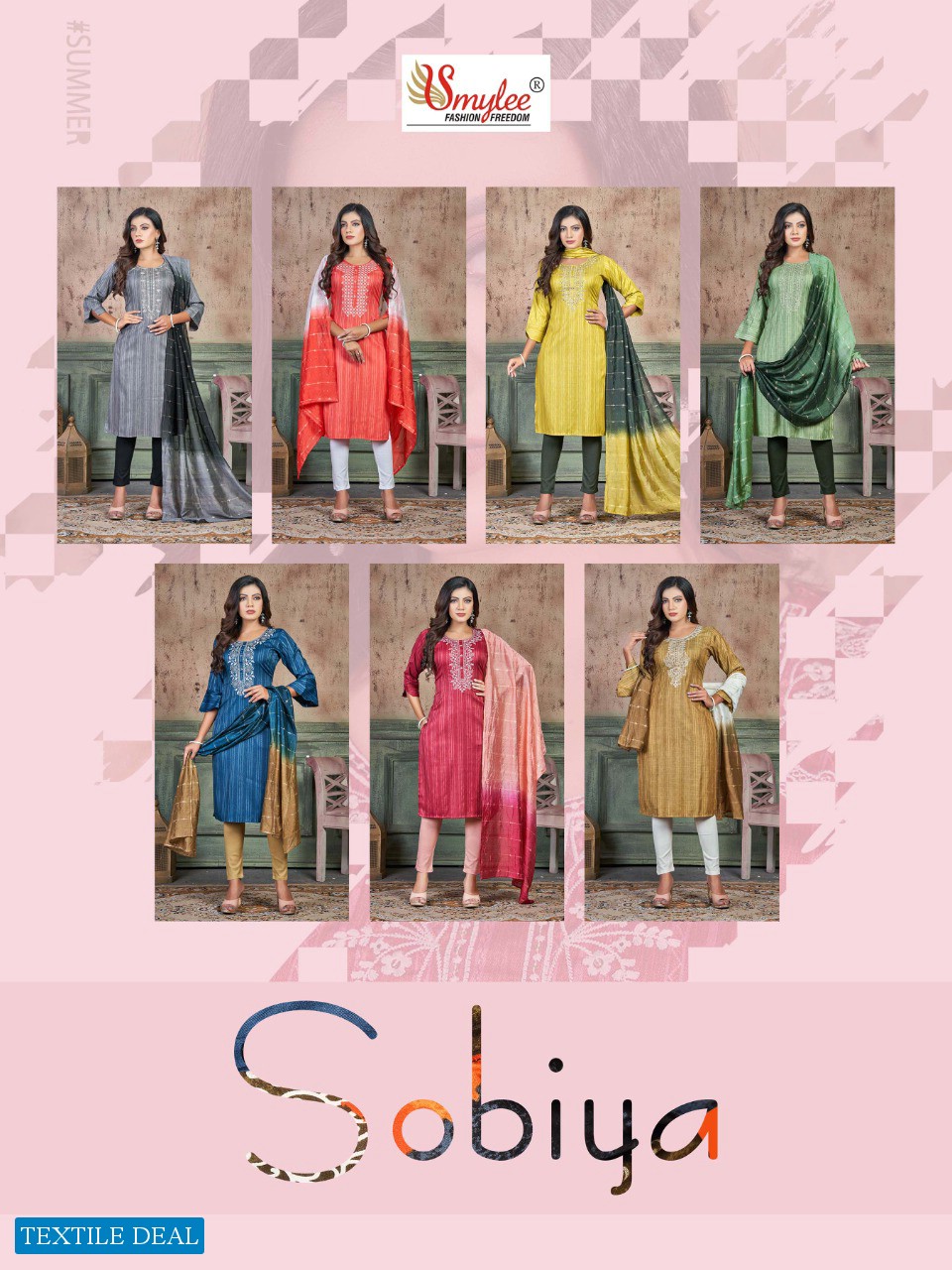 Smylee Sobiya Wholesale Full Stitched 3 Piece Salwar Kameez
