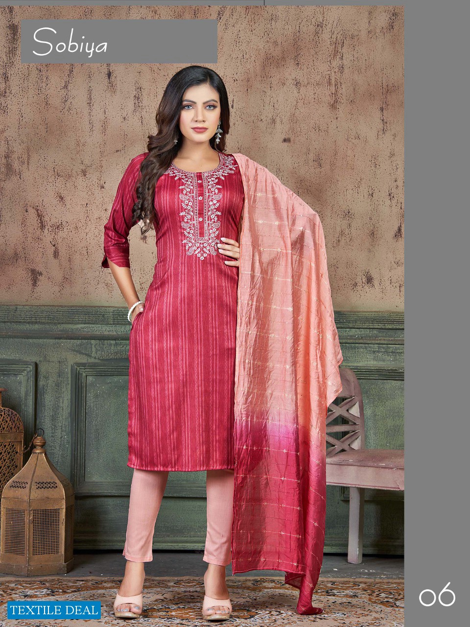 Smylee Sobiya Wholesale Full Stitched 3 Piece Salwar Kameez