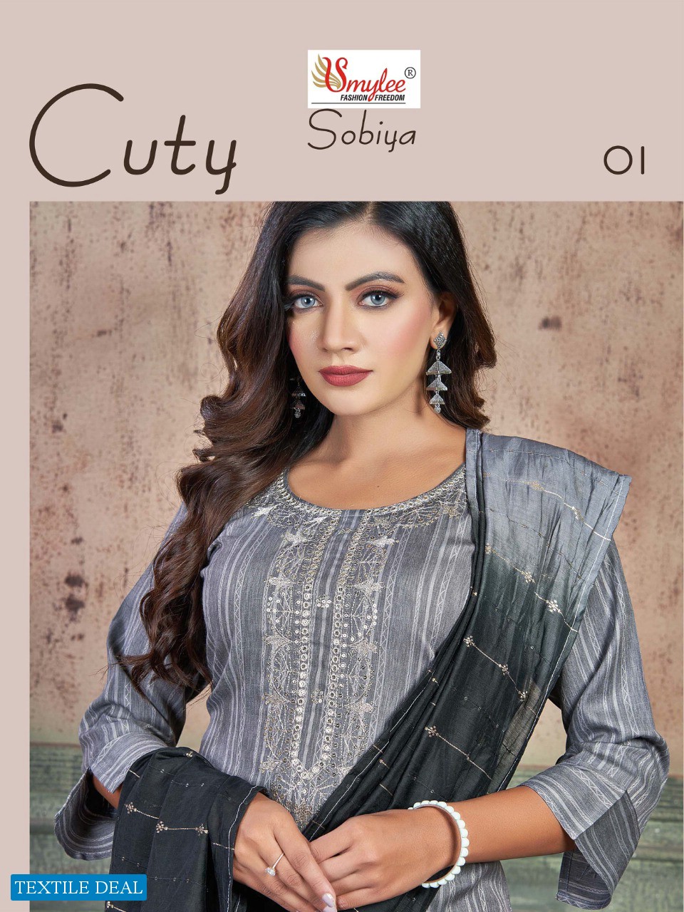 Smylee Sobiya Wholesale Full Stitched 3 Piece Salwar Kameez