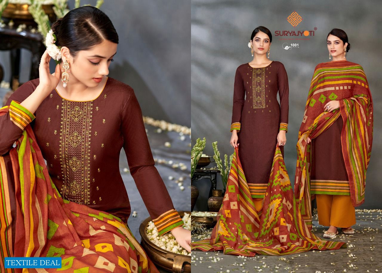 Suryajyoti Nazakat Vol-1 Wholesale Pure Cotton Dress Material