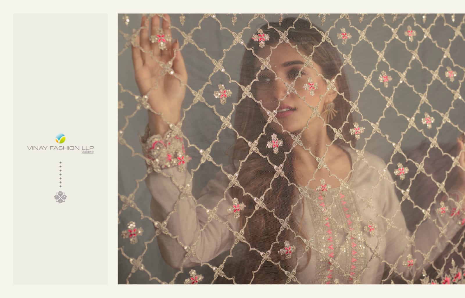 Vinay Kaseesh Shabaa Wholesale Embroidered Dola Salwar Kameez