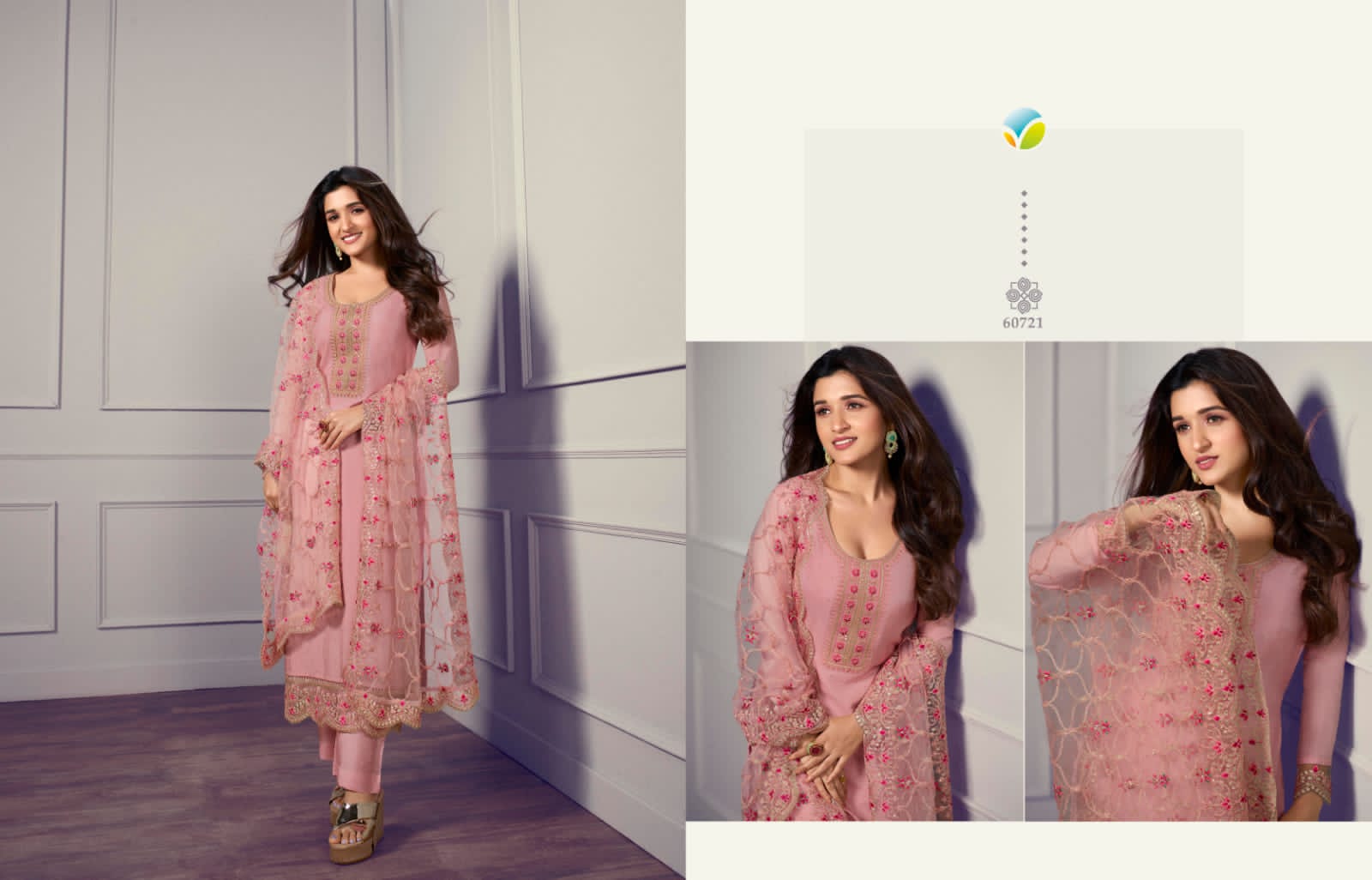 Vinay Kaseesh Shabaa Wholesale Embroidered Dola Salwar Kameez