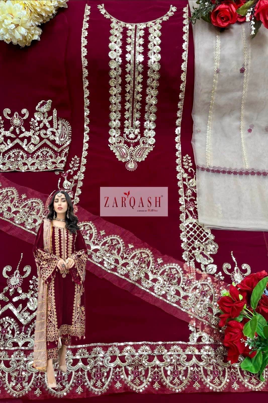 Zarqash Mirha Z-2123 Colour Wholesale Pakistani Concept Suits