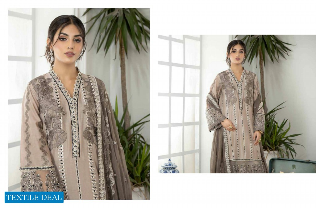 Adans Libas Marwa Embroidered Unstitched Lawn Pakistani Salwar Suits