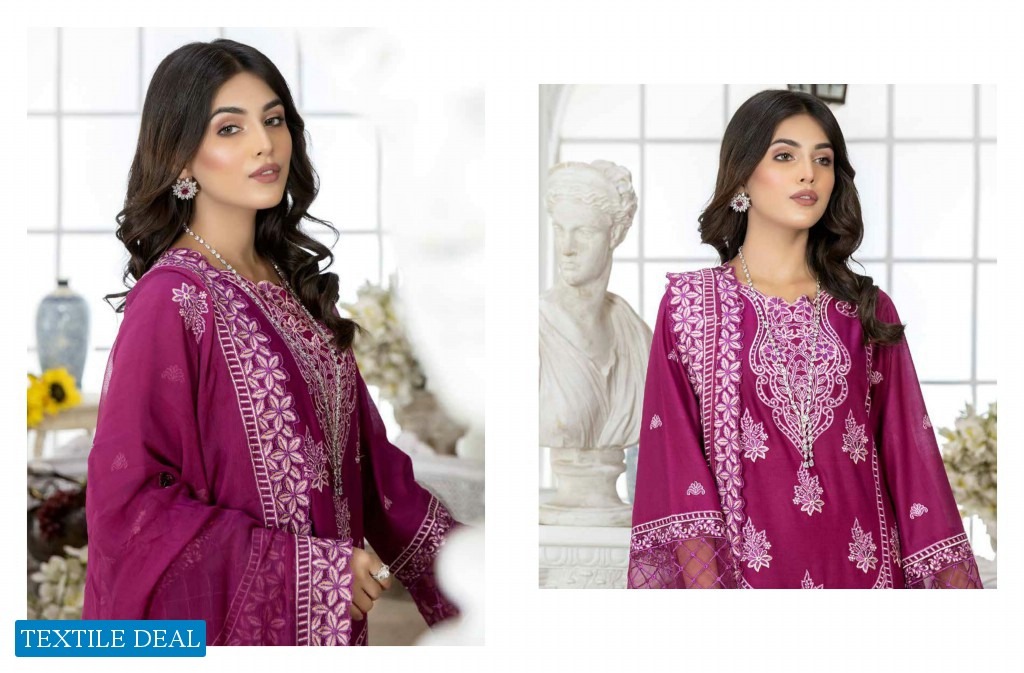 Adans Libas Marwa Embroidered Unstitched Lawn Pakistani Salwar Suits