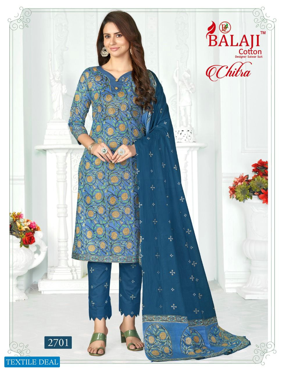 Balaji Chitra Vol-27 Wholesale Pure Cotton Printed Dress Material