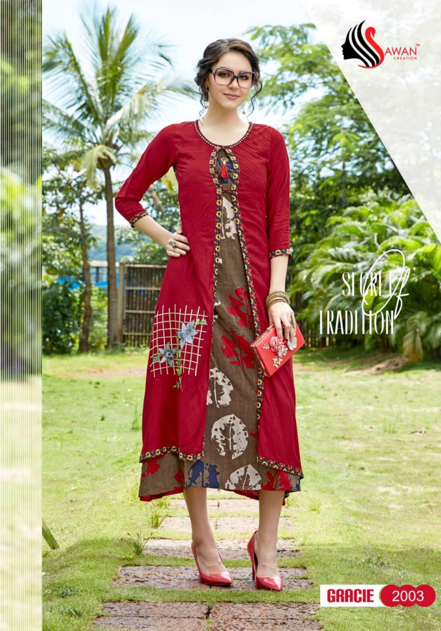 SAWAN CREATION GRACIE VOL 2 NEW FESTIVAL COLLECTION OF FANCY KURTIS COLLECTION