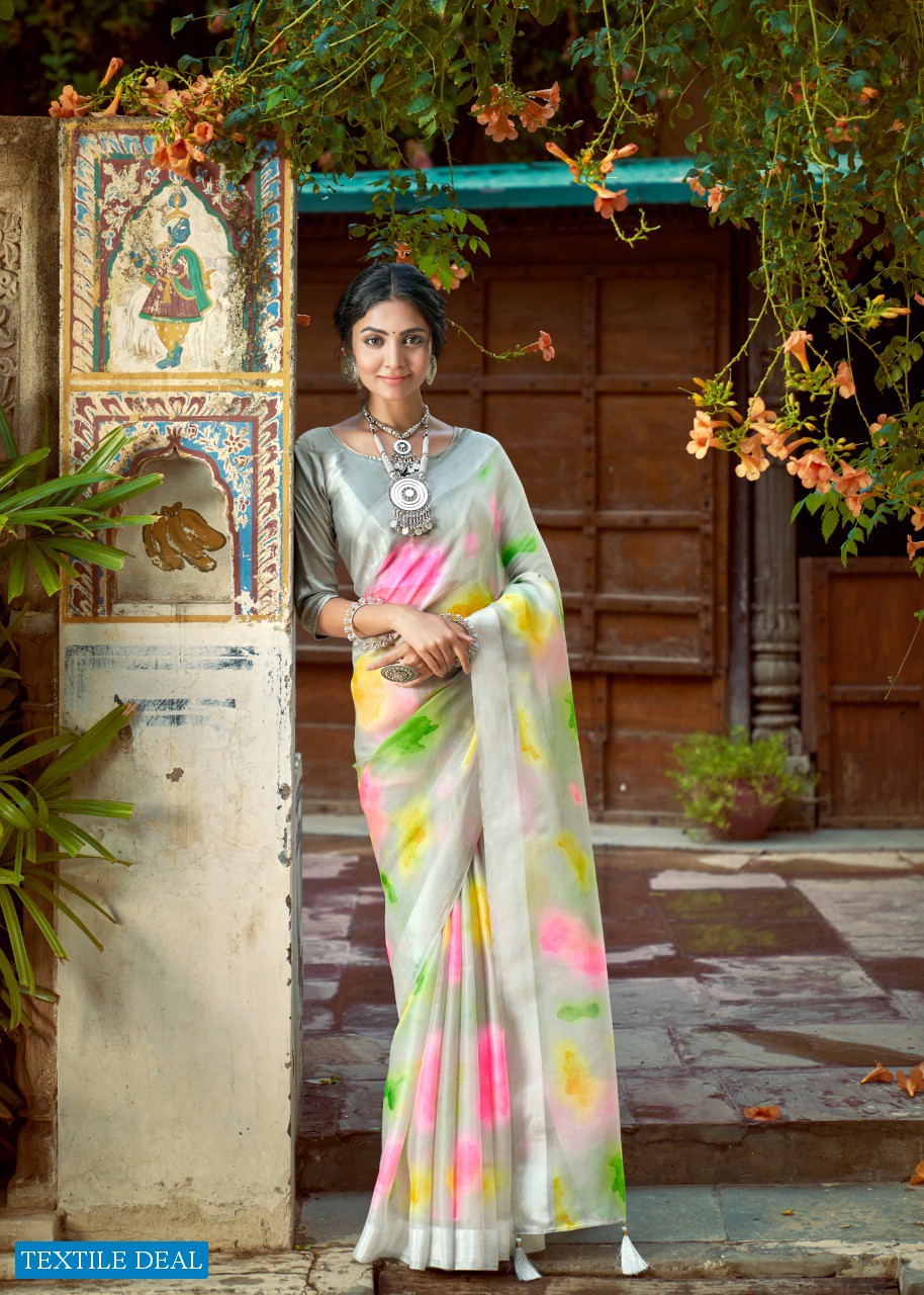 AMANTRAN BY KASHVI CREATION ORGANZA SILK DESIGNER FANCY SAREES