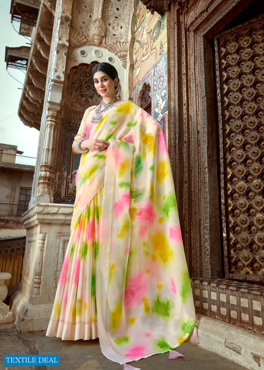 AMANTRAN BY KASHVI CREATION ORGANZA SILK DESIGNER FANCY SAREES