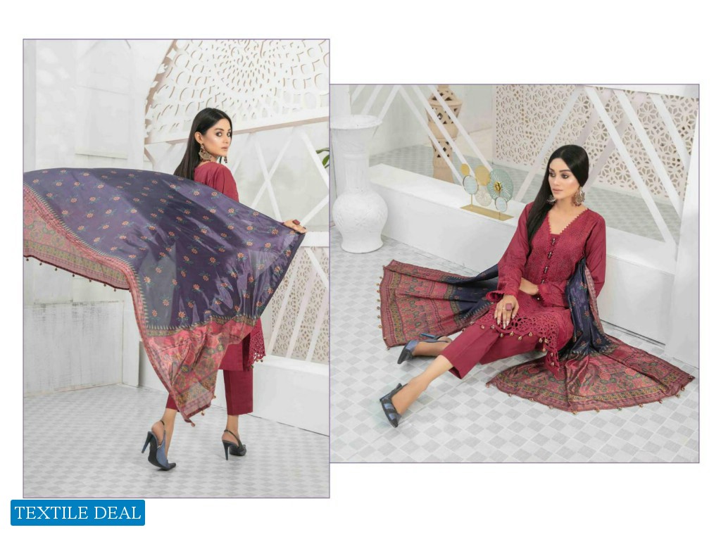 Tawakkal Saiqa Lawn Schiffli Embroidered Fancy Dupatta Pakistani Suits
