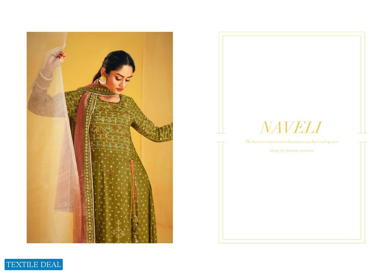 Jay Vijay Naveli Wholesale Pure Moga Silk With Hand Work Salwar Suits