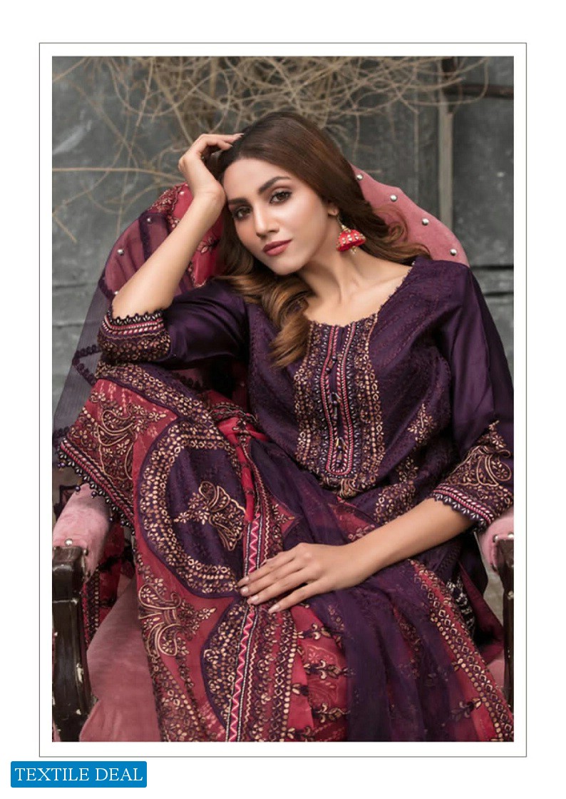 Hala Zafira Heavy Dupatta Wholesale Karachi Print Dress Material