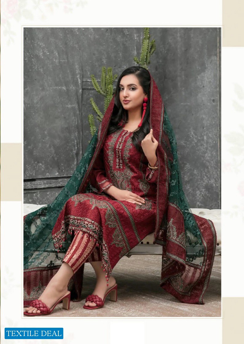 Hala Zafira Heavy Dupatta Wholesale Karachi Print Dress Material