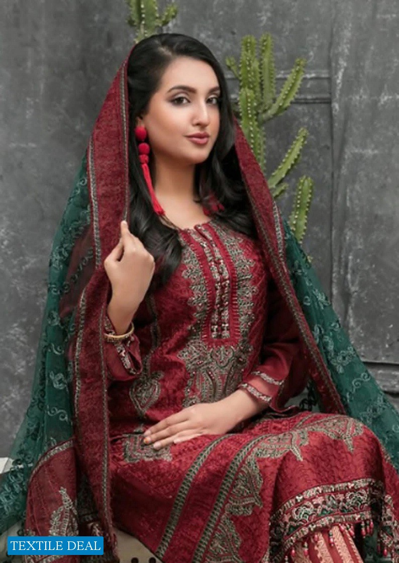 Hala Zafira Heavy Dupatta Wholesale Karachi Print Dress Material