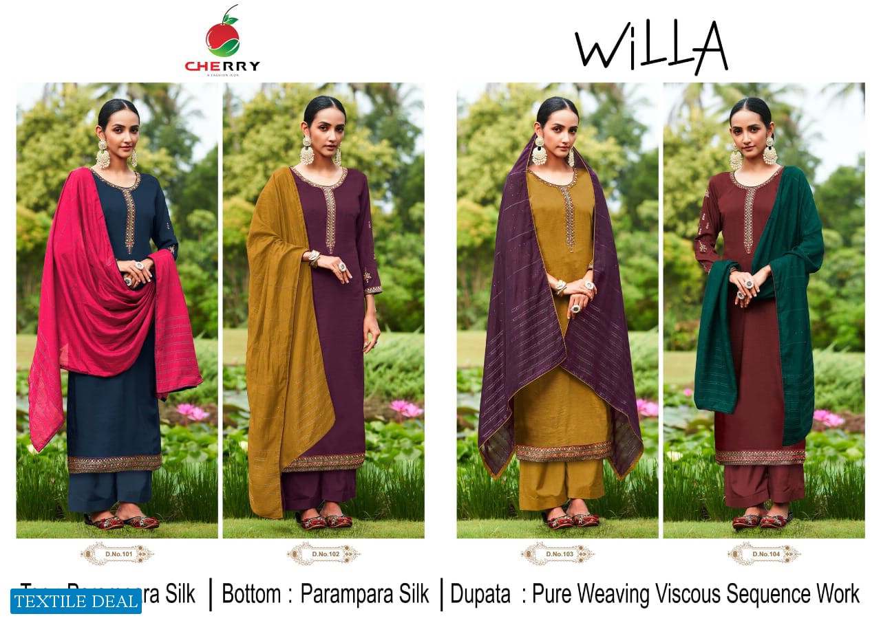 CHERRY WILLA FANCY ETHNIC WEAR LADIES SUITS