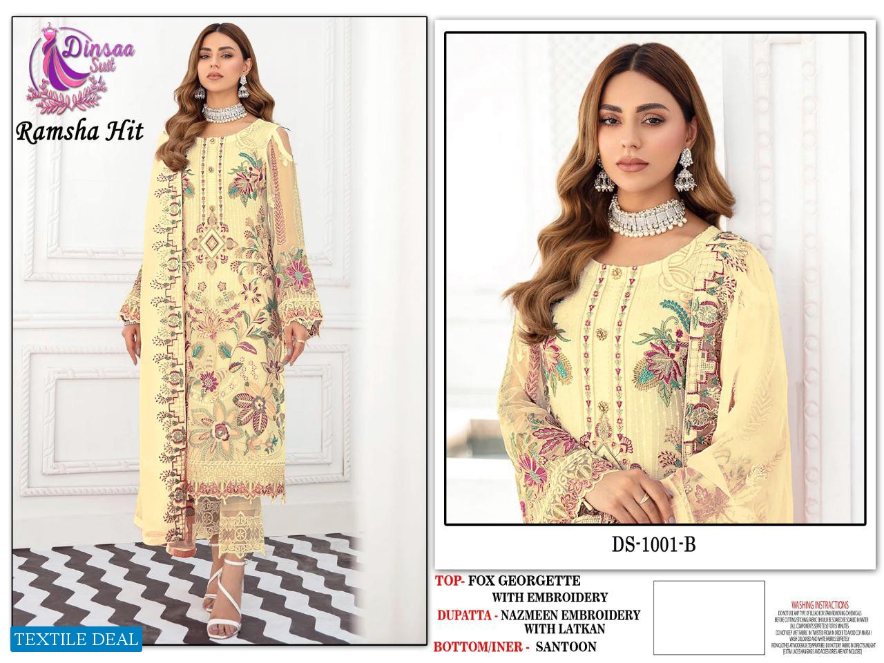 Dinsaa Ramsha Hit Colours Vol-1 Wholesale Pakistani Concept Dress