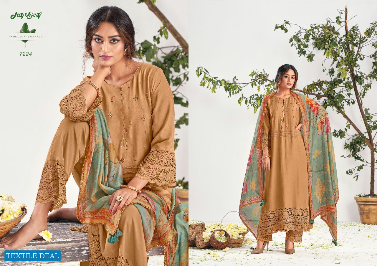 Jay Vijay Raabta Wholesale Pure Moga Silk With Work Salwar Kameez