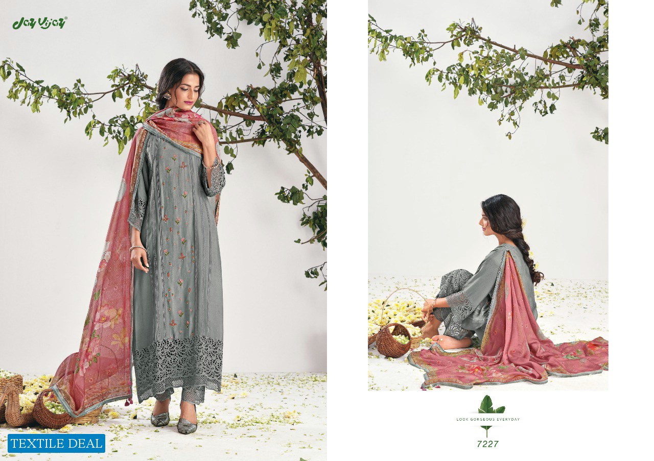 Jay Vijay Raabta Wholesale Pure Moga Silk With Work Salwar Kameez