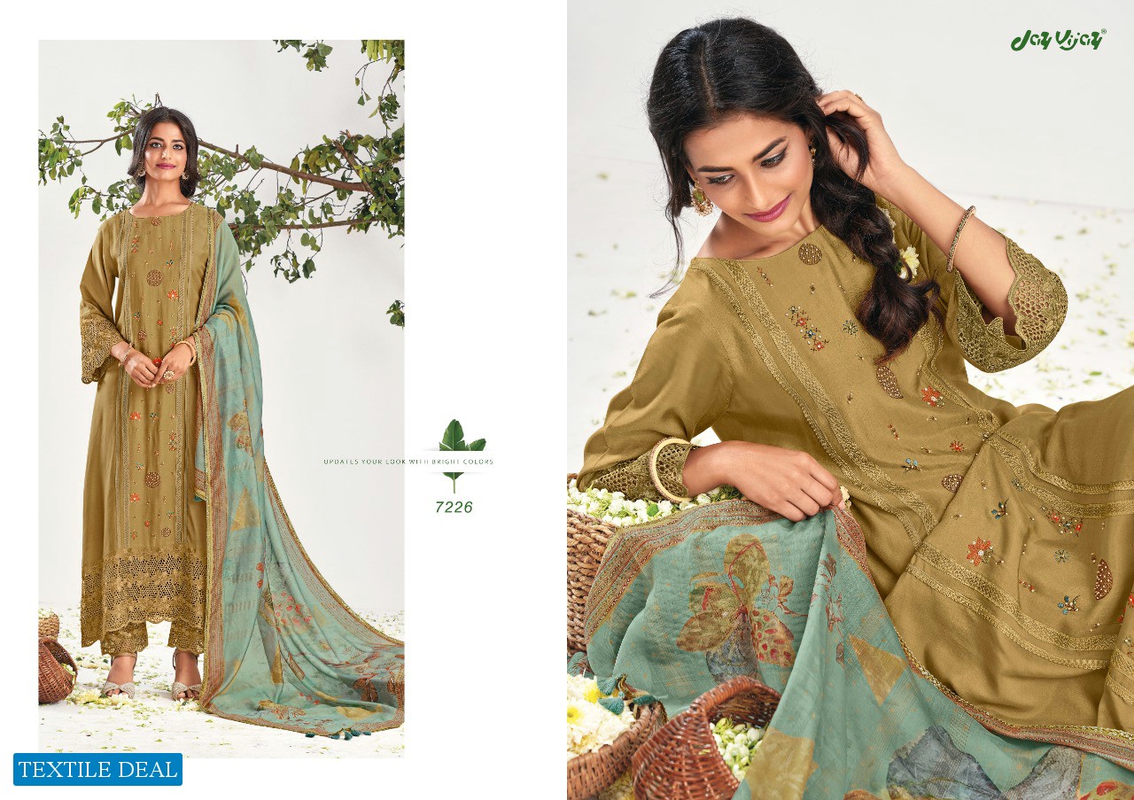 Jay Vijay Raabta Wholesale Pure Moga Silk With Work Salwar Kameez