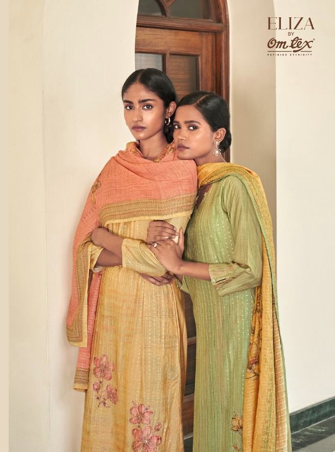 Omtex Eliza Wholesale Pure Musline With Work And Patchwork Salwar Suits