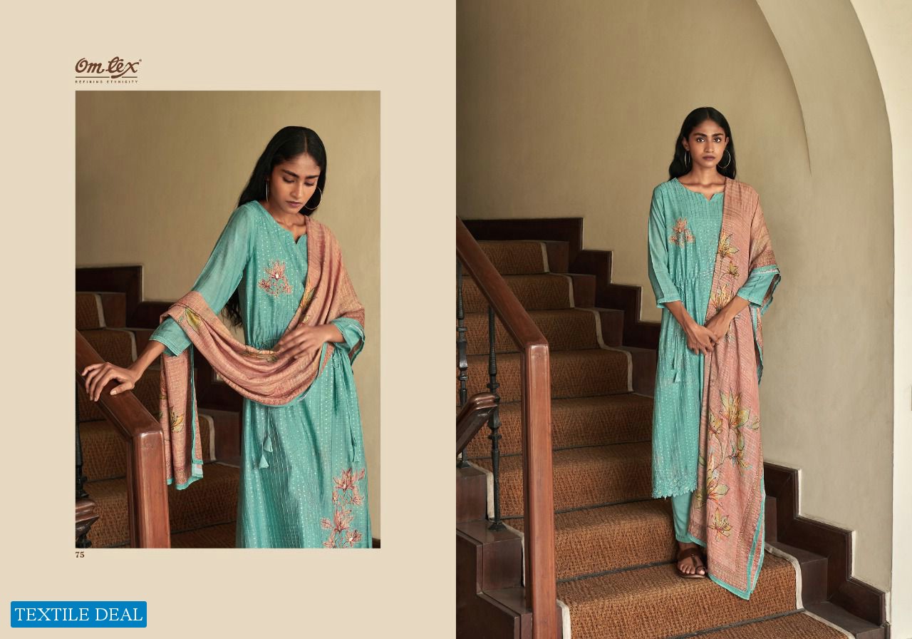 Omtex Eliza Wholesale Pure Musline With Work And Patchwork Salwar Suits