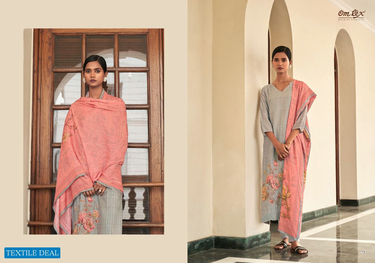 Omtex Eliza Wholesale Pure Musline With Work And Patchwork Salwar Suits