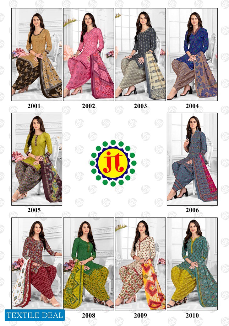 JT Anupama Vol-2 Wholesale Pure Cotton Printed Dress Material