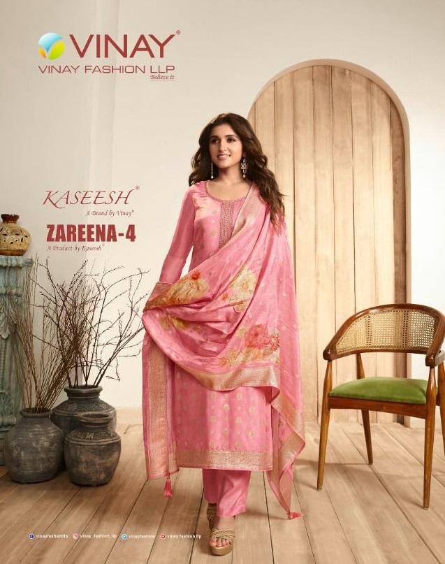 Zareena vol 4 by vinay dola jacquard exclusive salwar kameez