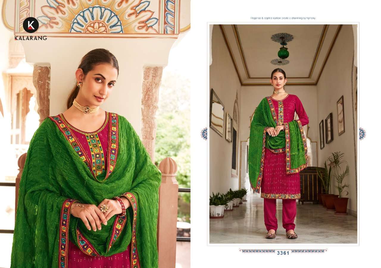 kalarang jasmine fancy ladies suits wholesaler