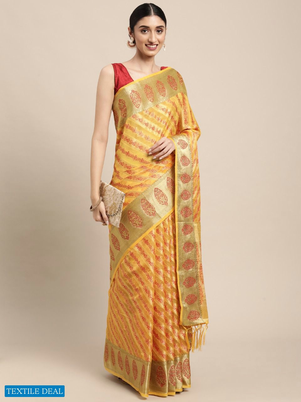 Krishna Fashion Natasha Wholesale Organza Ruch Pallu Indian Sarees