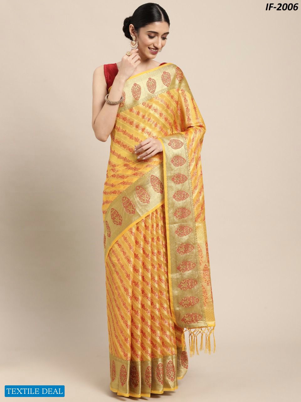 Krishna Fashion Natasha Wholesale Organza Ruch Pallu Indian Sarees