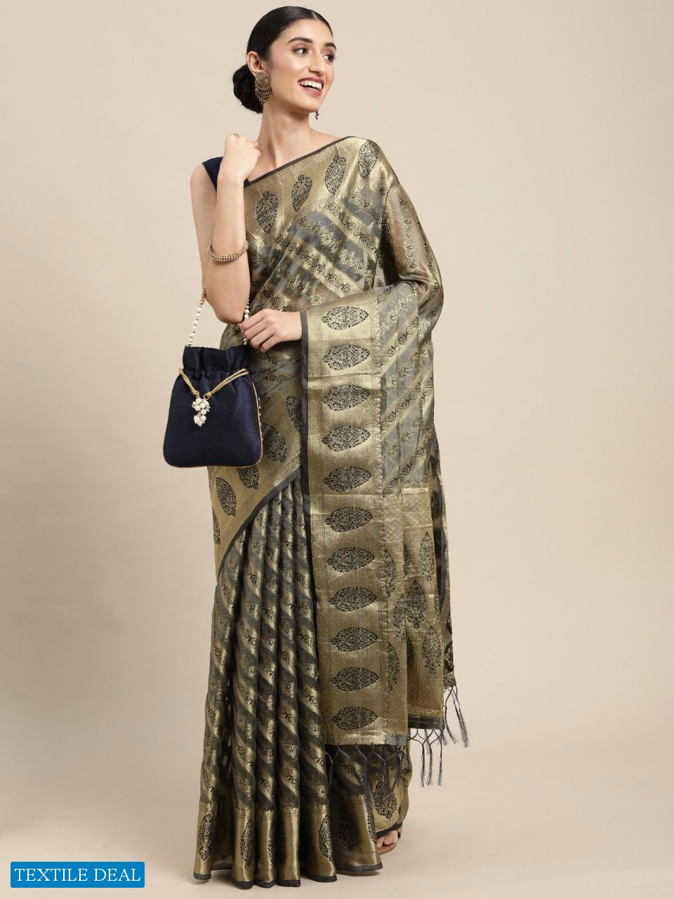 Krishna Fashion Natasha Wholesale Organza Ruch Pallu Indian Sarees