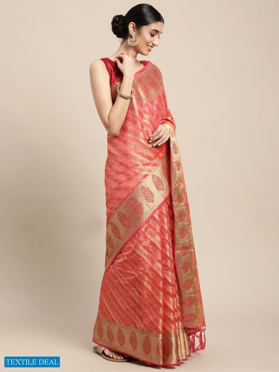 Krishna Fashion Natasha Wholesale Organza Ruch Pallu Indian Sarees