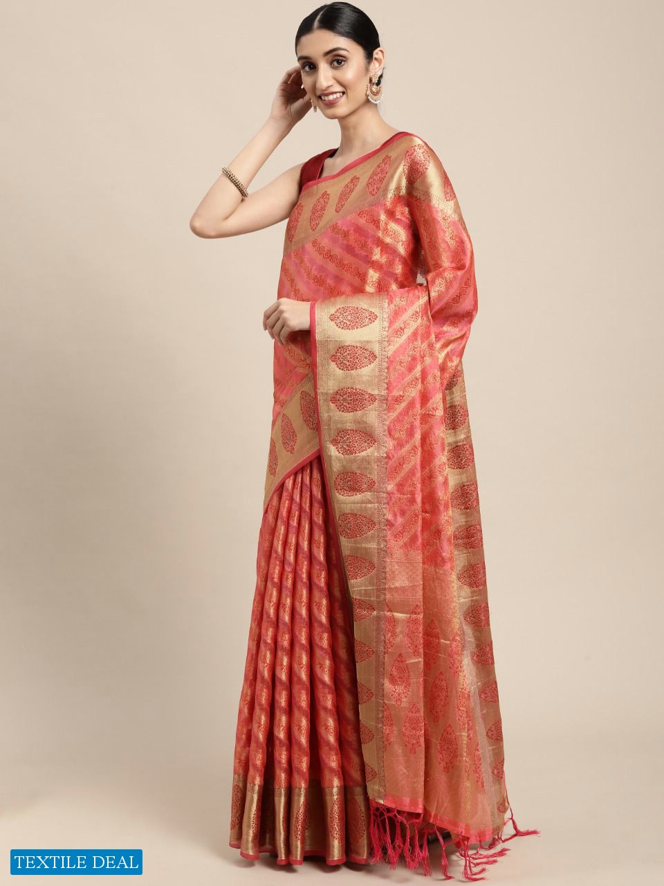 Krishna Fashion Natasha Wholesale Organza Ruch Pallu Indian Sarees