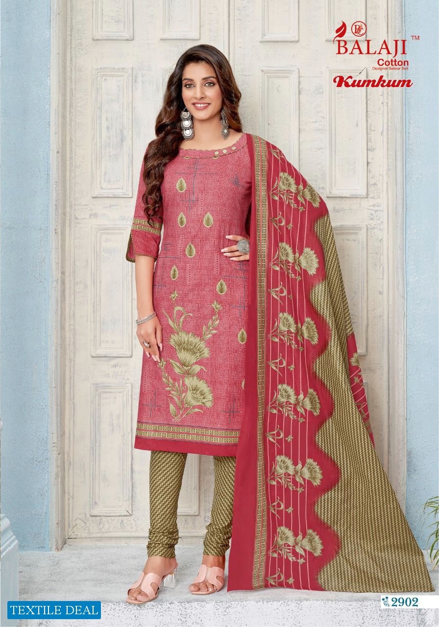 Balaji Kumkum Vol-29 Wholesale Shopping Pure Cotton Dress Material